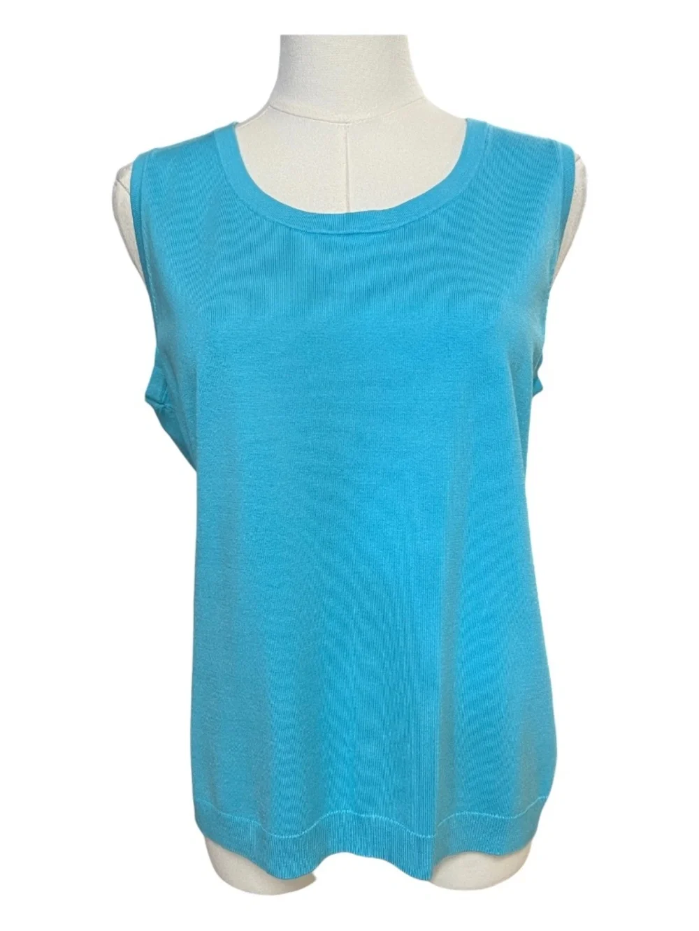 EUC++ Talbots Turquoise Blue 2 Piece Knit Tank & Cardigan Set | Size L